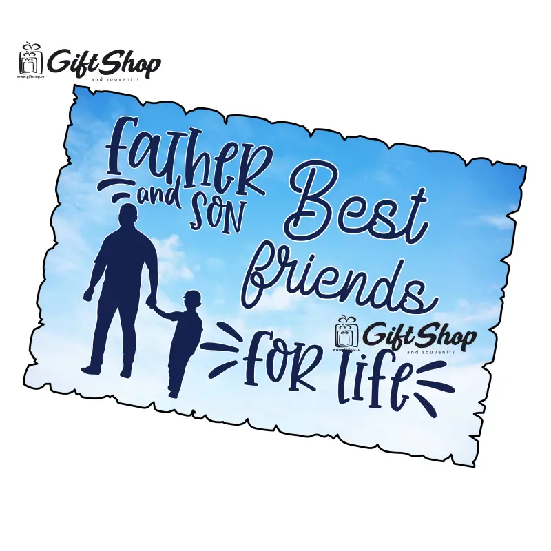 Father and sun best friends for life, magnet frigider mgs067